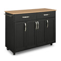 Dessertes de cuisine en bois noir - 51 x 19 x 36