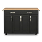 Dessertes de cuisine en bois noir - 51 x 19 x 36