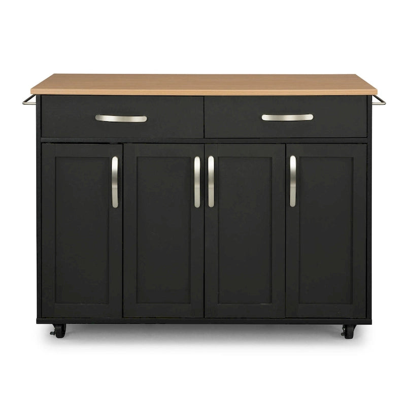 Dessertes de cuisine en bois noir - 51 x 19 x 36