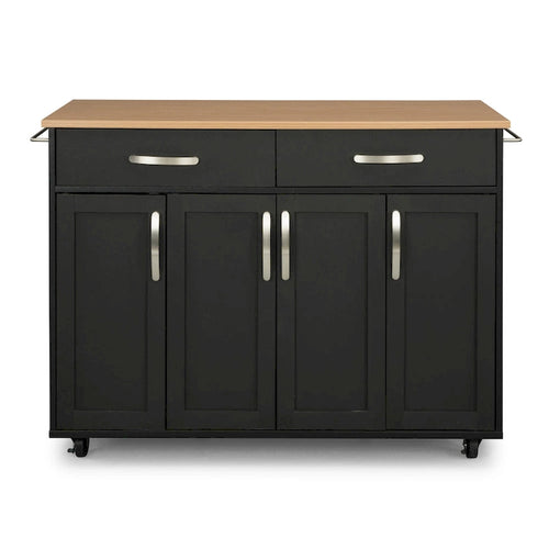 Dessertes de cuisine en bois noir - 51 x 19 x 36