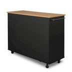 Dessertes de cuisine en bois noir - 51 x 19 x 36