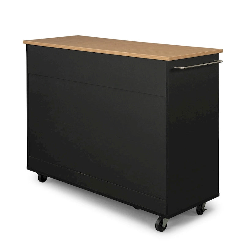 Dessertes de cuisine en bois noir - 51 x 19 x 36