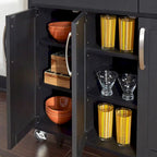 Dessertes de cuisine en bois noir - 51 x 19 x 36