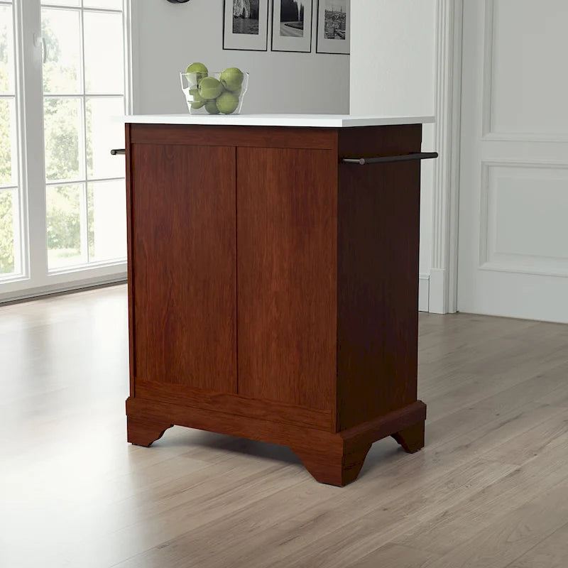 Îlot de cuisine/Chariot portable avec dessus en granit - 31 larg. x 18 prof. x 35,5 haut.