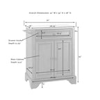 Îlot de cuisine/Chariot portable avec dessus en granit - 31 larg. x 18 prof. x 35,5 haut.