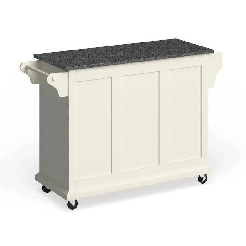Desserte de cuisine grand format en bois blanc avec plateau en granit – 18p x 51,5l x 36h