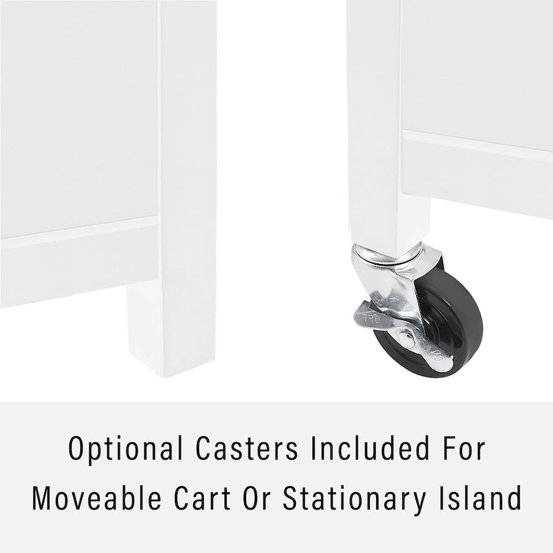 Îlot/Chariot de cuisine avec plateau en granit - 18,13p x 42,13L x 37,5H