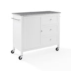 Îlot/Chariot de cuisine avec plateau en granit - 18,13p x 42,13L x 37,5H