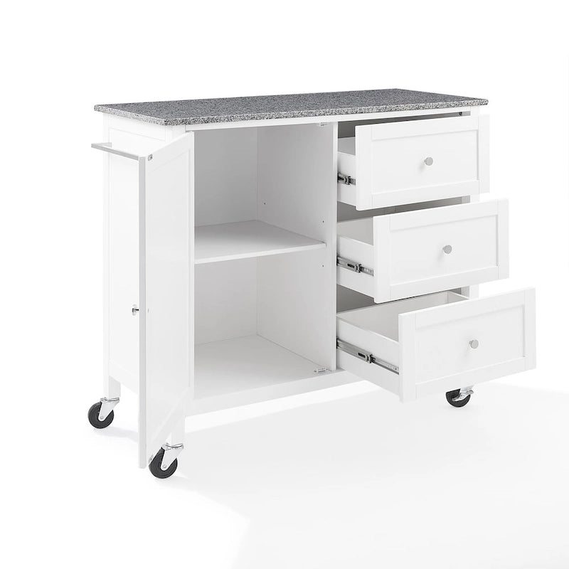 Îlot/Chariot de cuisine avec plateau en granit - 18,13p x 42,13L x 37,5H