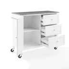 Îlot/Chariot de cuisine avec plateau en granit - 18,13p x 42,13L x 37,5H