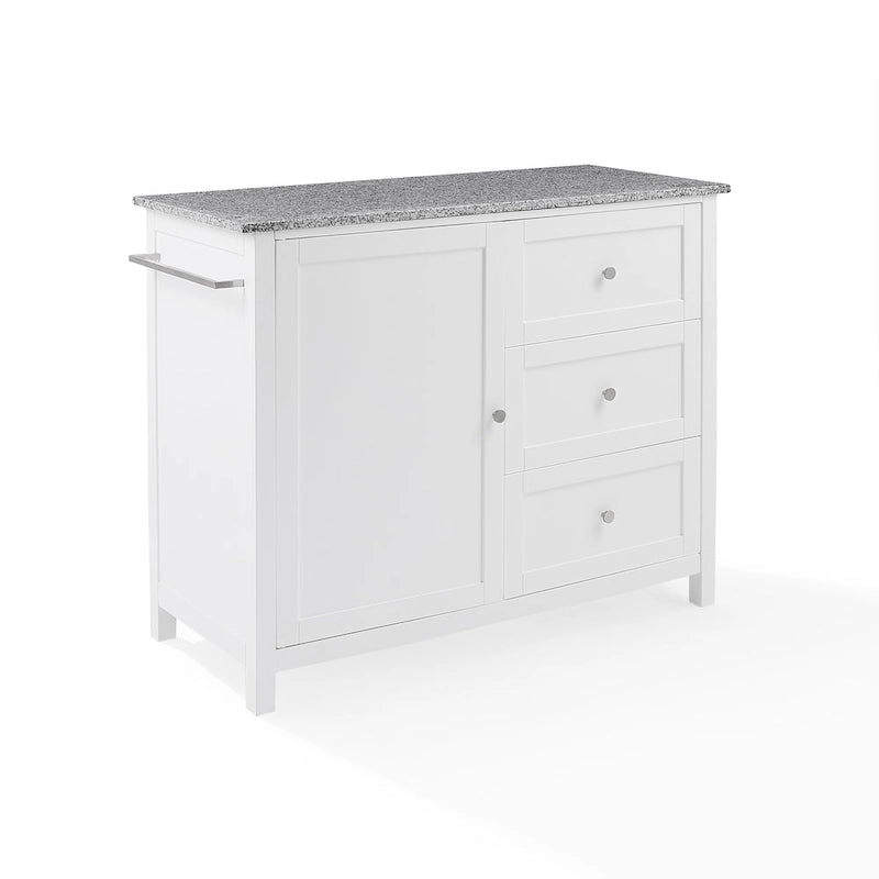 Îlot/Chariot de cuisine avec plateau en granit - 18,13p x 42,13L x 37,5H