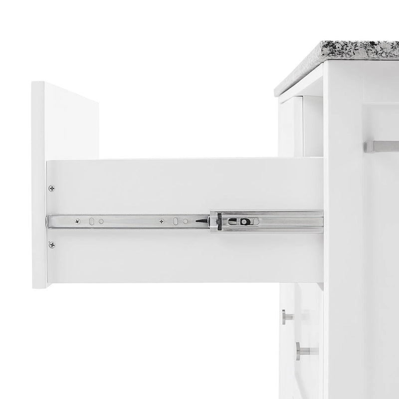 Îlot/Chariot de cuisine avec plateau en granit - 18,13p x 42,13L x 37,5H