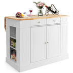 Îlot de Cuisine avec Rangement et Étagères Réglables sur 3 Niveaux - 47 x 36 x 36 (L x l x H)