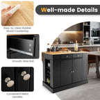 Îlot de Cuisine avec Rangement et Étagères Réglables sur 3 Niveaux - 47 x 36 x 36 (L x l x H)