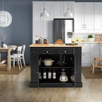 Îlot de Cuisine avec Rangement et Étagères Réglables sur 3 Niveaux - 47 x 36 x 36 (L x l x H)