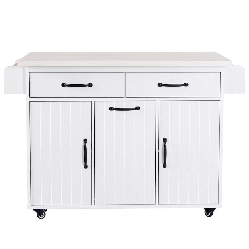 Îlot de cuisine avec meuble de rangement pour poubelle