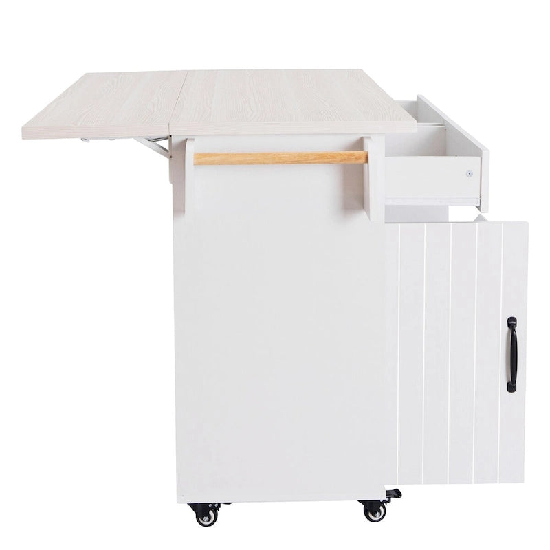 Îlot de cuisine avec meuble de rangement pour poubelle