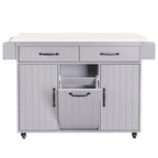 Îlot de cuisine avec meuble de rangement pour poubelle
