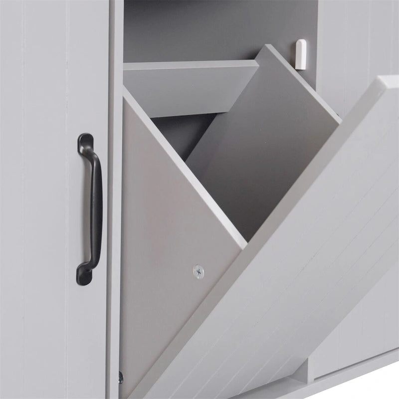 Îlot de cuisine avec meuble de rangement pour poubelle