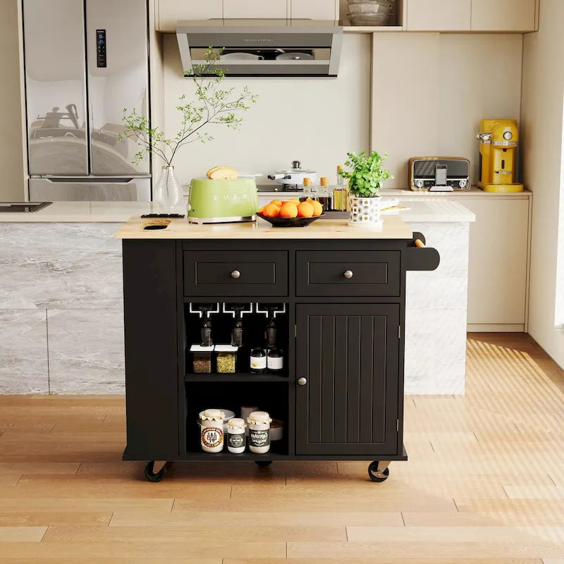 Kitchen Island with Power Outlet