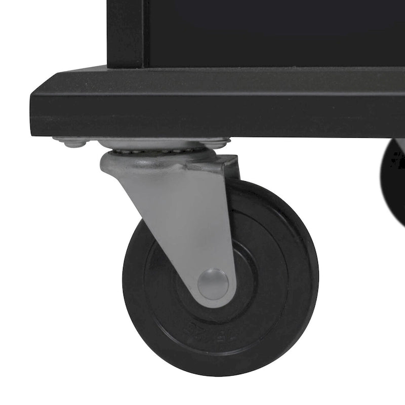 53.9 Chariot d'îlot de cuisine avec abattant sur roulettes