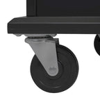 53.9 Chariot d'îlot de cuisine avec abattant sur roulettes