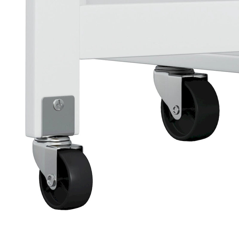 Desserte îlot de cuisine avec 2 portes et 2 tiroirs et plateau pliable