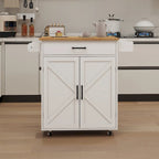 Kitchen island rolling trolley cart with Adjustable Shelves