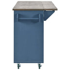 Îlot de cuisine de 131,06 cm (L) de style ferme avec abattant, étagère de rangement interne et trois portes