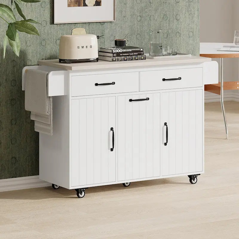 Îlot de cuisine avec meuble de rangement pour poubelle