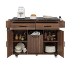 Îlot de cuisine avec meuble de rangement pour poubelle