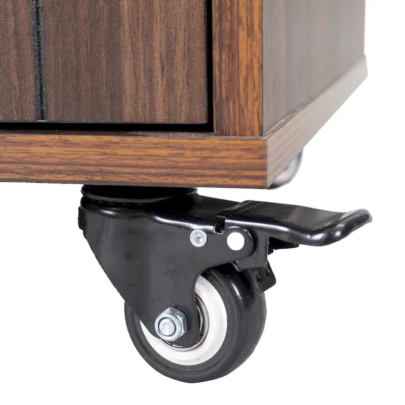 Îlot de cuisine avec meuble de rangement pour poubelle