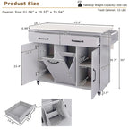 Îlot de cuisine avec meuble de rangement pour poubelle
