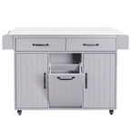 Îlot de cuisine avec meuble de rangement pour poubelle
