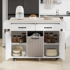 Îlot de cuisine avec meuble de rangement pour poubelle