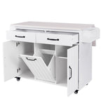 Îlot de cuisine avec meuble de rangement pour poubelle