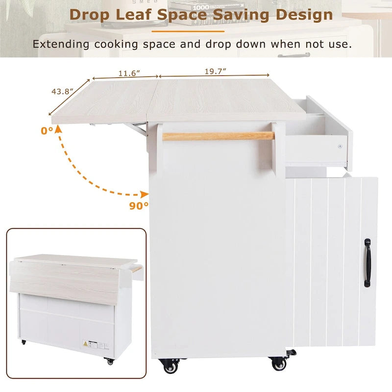 Îlot de cuisine avec meuble de rangement pour poubelle